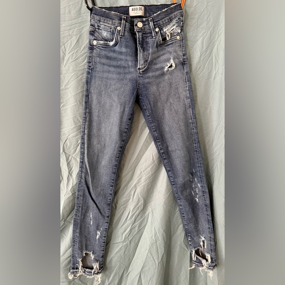 Agolde Ripped Denim Jeans